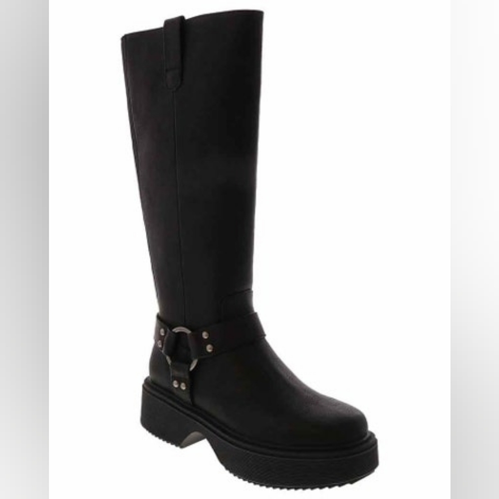 Rocket Dog Black Moto High Boot Sz 6